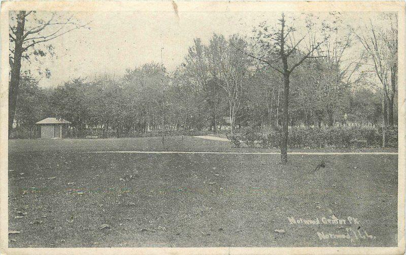 Center Park 1910 Norwood Illinois postcard 5849