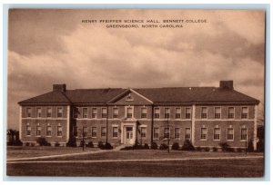 c1940's Henry Pfeiffer Science Hall Bennett College Greensboro NC Postcard