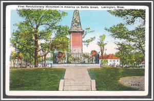 Massachusetts, Lexington First Revolutionary Monument - [MA-656]