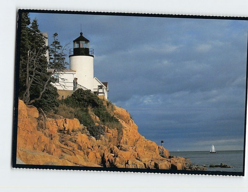 Postcard Bass Harbor Head Light Acadia National Park Bass Harbor Maine USA