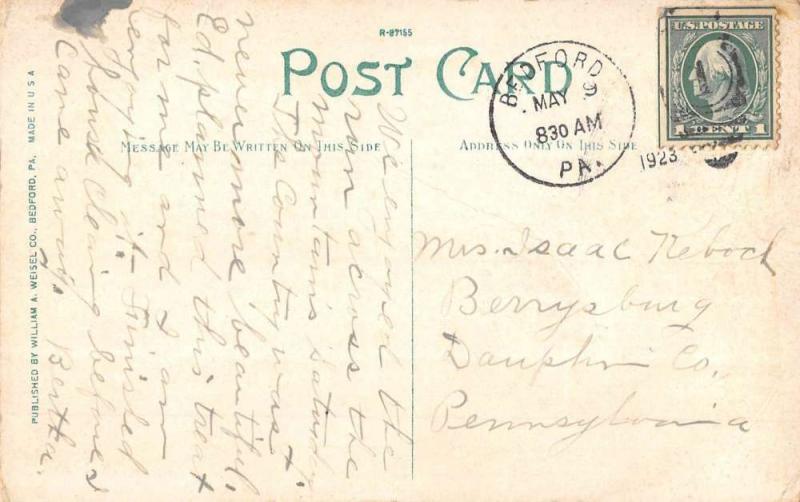 Bedford Pennsylvania Soldiers Monument Post Office Antique Postcard K96273