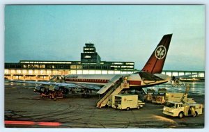 MONTREAL, Quebec Canada ~ Night View MONTREAL INTERNATIONAL AIRPORT Postcard