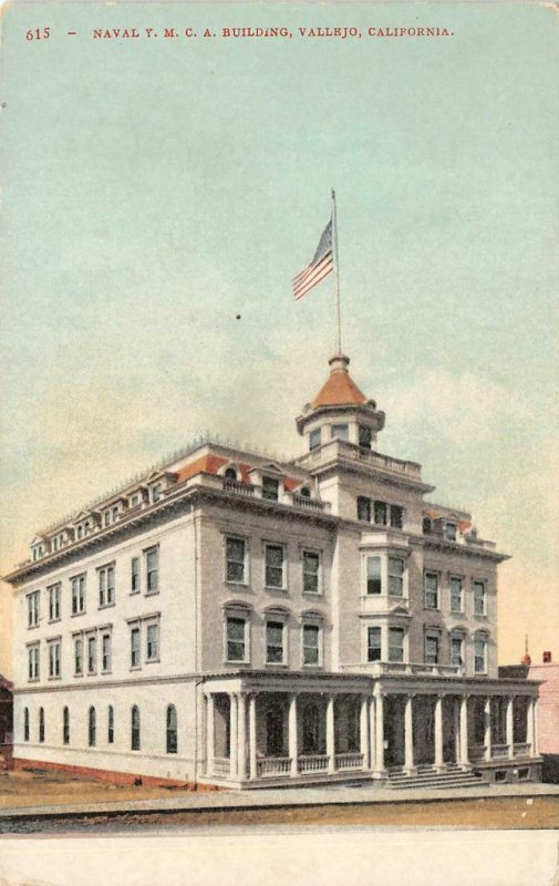 Naval Y.M.C.A. Building, Vallejo, CA Solano County c1910s Vintage Postcard