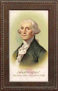 President George Washington Portrait Frame Patriotic 1910c postcard