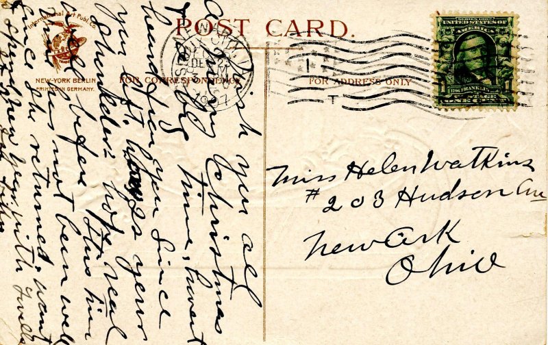 Greeting - Christmas. Artist: Ellen Clapsaddle