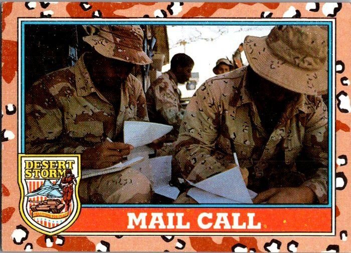 Military 1991 Topps Desert Storm Card Mail Call sk21370