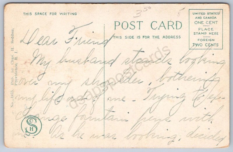 K17/ Hunts Mills Rhode Island Postcard c1910 Dancing Pavilion Park  37