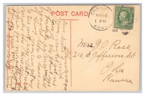 Postcard First Baptist Church Chanute Kans. Kansas c1909 Postmark
