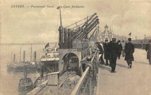 ANVERS Promenoir Nord au Quai Jordaens Antwerp Belgium c1910s Vintage Postcard