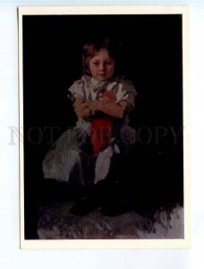 252360 RUSSIA Yaroshenko girl with a doll old postcard