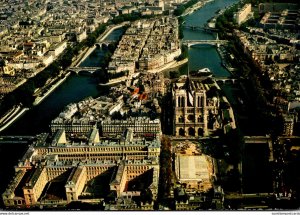 France Paris Notre-Dame Aerial View