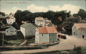 Thomaston Maine ME Trolley Bird's Eye View 1900s-10s Postcard