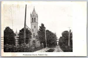 Postcard Parkhill Ontario c1907 Presbyterian Church Middlesex County
