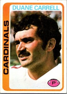 1978 Topps Football Card Duane Carrell St Louis Cardinals sk7135