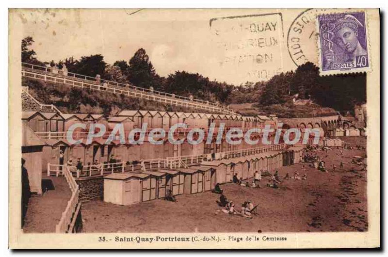 Old Postcard SAINT-QUAY-PORTRIEUX beach Countess