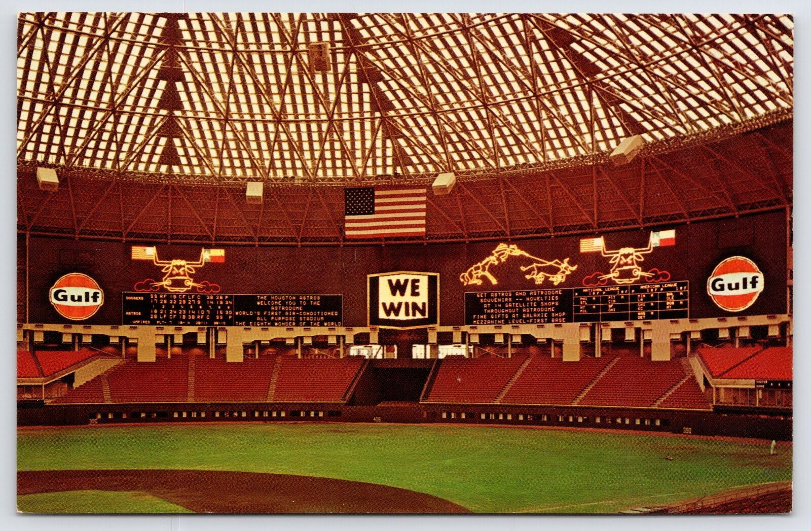 Houston TX~Gulf Oil Sponsor Logo @ Astrodome~Home Run