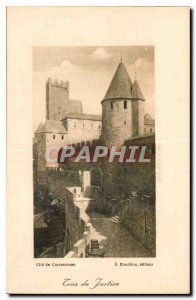 Postcard Old Cite of Carcassonne Tower of Justice