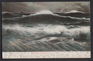 New Jersey ATLANTIC CITY Surf Scene pm1906 Pub by Hugh C. Leighton Co. ~ Und/B