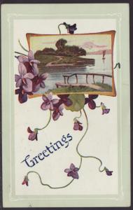 Greetings,Flowers,Scene Postcard
