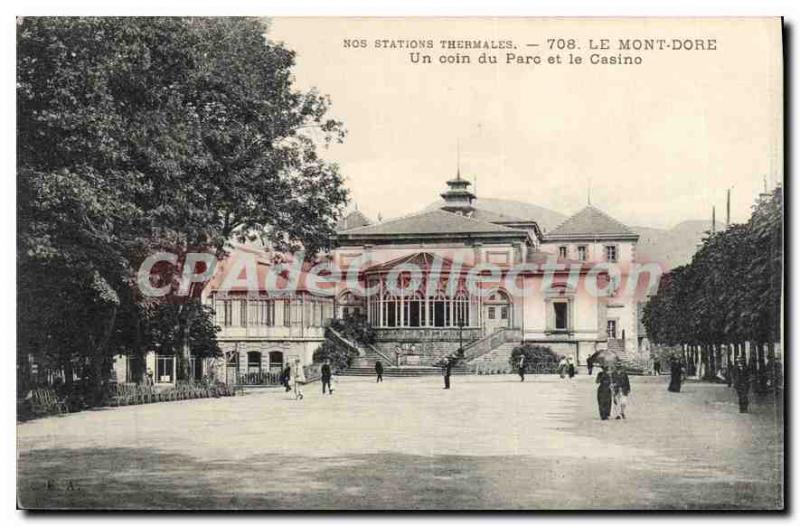 Old Postcard Le Mont Dore A Corner Of Park And Casino