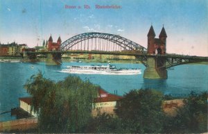 Germany navigation themed postcard Bonn a. Rhein bridge pleasure cruise ship