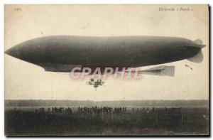 Postcard Old Zeppelin Airship Patrie