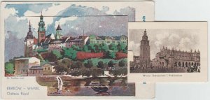 poland, KRAKOW CRACOW, Zamek Królewski (1939) Leporello Postcard