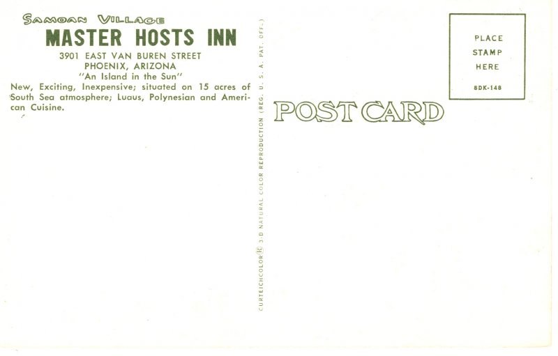 US    PC4363 MASTERS HOSTS INN, PHOENIX, ARIZONA