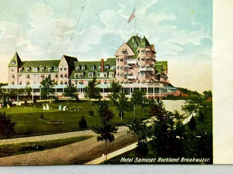 Vintage Postcard 1900's Hotel Samoset Rockland Breakwater Maine ME