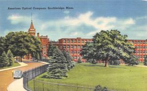 SOUTHBRIDGE, MA Massachusetts  AMERICAN OPTICAL COMPANY    c1940's Postcard