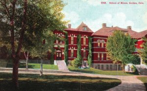 Vintage Postcard School Of Mines Campus Building Landmark Golden Colorado CO