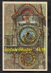 h5208 - CZECHIA Praha Prague 1920s Church Clock Tower. MECHANICAL Postcard