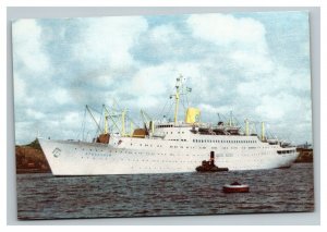 Vintage 1940's Postcard MS Stockholm Scandinavian Swedish American Cruise Line