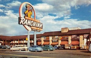 RANCHINN Elko, Nevada Highway 40 Roadside 1956 Chrome Vintage Postcard