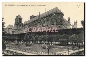Old Postcard Bourges La Cathedrale view of the Garden City Hotel