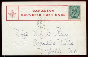 h3796 - BEAR RIVER Nova Scotia 1906 Panorama. Patriotic Maple Leaf by Warwick