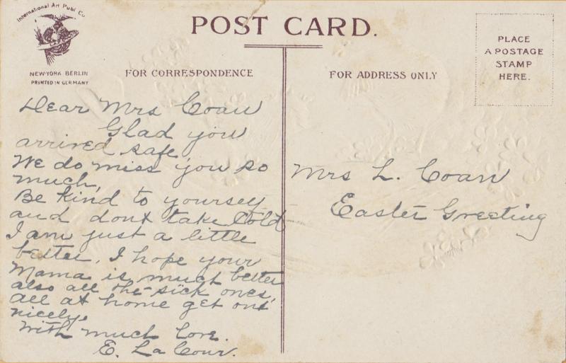 Vintage Easter Chicks Hatching in basket Loving Easter