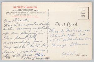 Philadelphia Pennsylvania~St Joseph Garden @ Nazareth Hospital~Vintage Postcard 