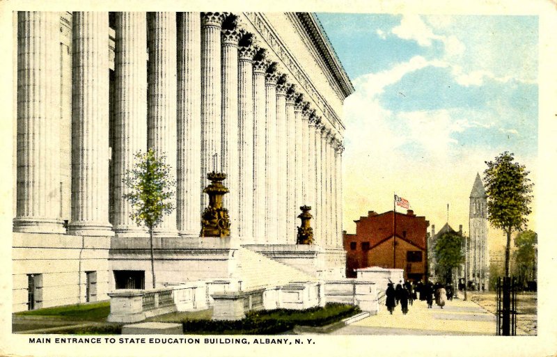 NY - Albany. State Education Building, Main Entrance