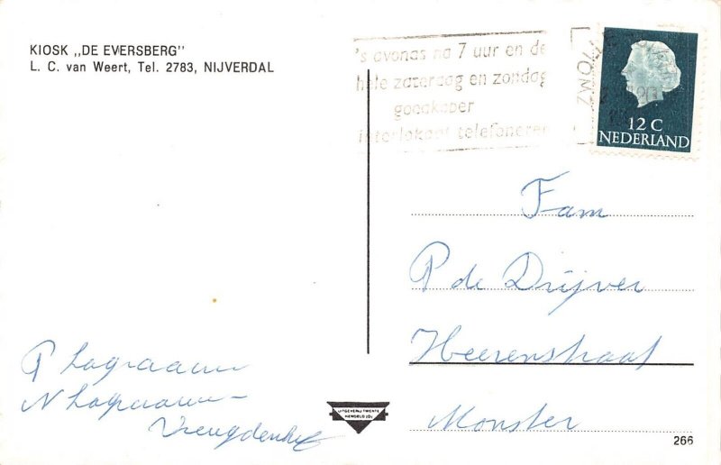 Netherlands Nijverdal Autoweg Road vintage postcard