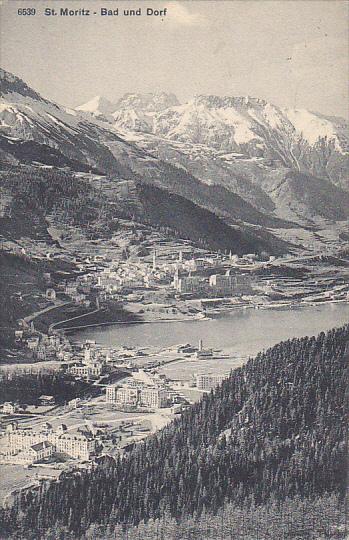 Switzerland St Moritz Bad und Dorf