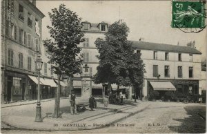 CPA GENTILLY - Place de la fontaine (145628)