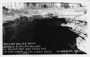 J76/ Tombstone Arizona RPPC Postcard c1940s Silver Ore Mine Stope 107