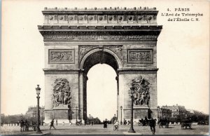 postcard Paris France -  L'Arc de Triomphe