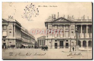 Postcard Old Paris Rue Royale