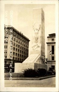 San Antonio Texas TX Cenotaph c1940 Real Photo Postcard