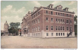 TOPEKA, Kansas; Y. M. C. A. Building with State Capitol, PU-1907