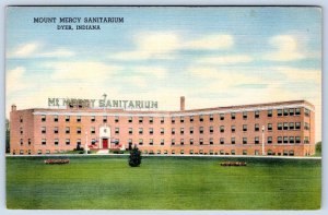 1940's MOUNT MERCY DYER ILLINOIS SANITARIUM TUBERCULOSIS HOSPITAL LINEN POSTCARD