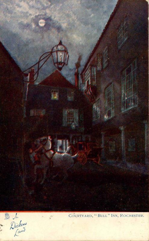 UK - England, Rochester. Bull Inn Courtyard (Tuck Series 1164, In Dickens Land)