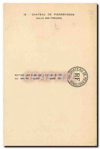 Old Postcard Chateau de Pierrefonds Hall Preuses